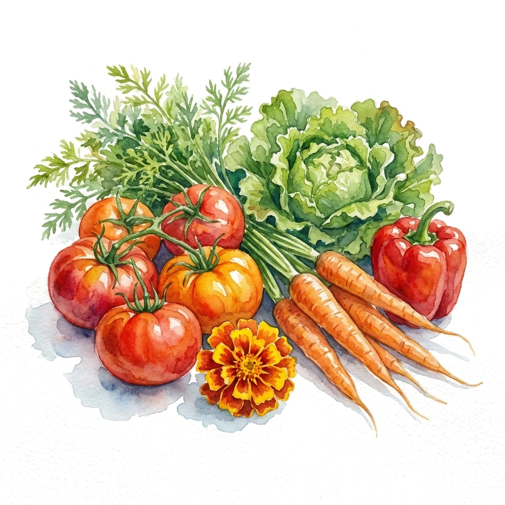 PocketGarden — illustrated vegetables