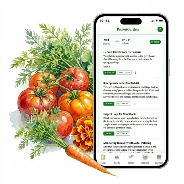 PocketGarden — illustrated vegetables